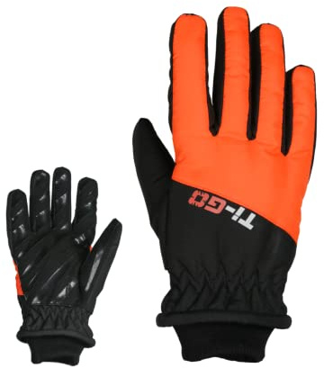Ti-GO Kids Warm Waterproof Anti-Slip Cycling Gloves - Childrens Winter Thermal Sports - Elastic Warm Cuff - Thick Lining for Toddler Skiing Riding (6-7)