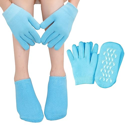 Guanto e calzino idratante, gel spa terapia idratante calzino e guanto, ammorbidisce la riparazione secca screpolata, cura della pelle di mani e piedi, efficace nella riparazione di mani e piedi
