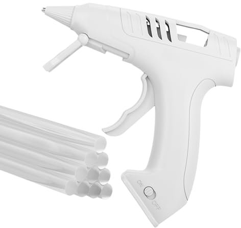 Pistolas inalámbricas de pegamento caliente, batería de 2000 mAh, precalienta rápidamente 1.5 horas de funcionamiento, boquilla aislada de silicona, incluye 10 varillas de alta calidad