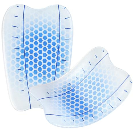 Tuxuseo Shin Pads for Skiing, 2-Piece Shock-Absorbing Protection, Shin Guards for Adult Ski Boots for Skiing - For Children, Teenagers, Men, Women, Snowboarding, Football