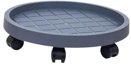 Baoblaze Support à Plantes à roulettes, Chariot de déplacement de Pots de Fleurs, Support en Palette pour Plantes d'intérieur et Arbres en Pot, Diamètre 44 Cm