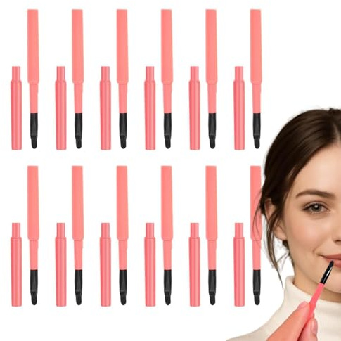 Makeupborste 12 stycken infällbara och dammtäta makeupborstar | Makeupborstset för nybörjare en lämplig present till mamma, fru, flickvän, yrkesverksamma, samt för bröllop, resor och