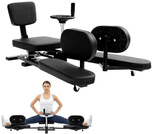 lieroda Leg Stretcher Machine, 0-210° Adjustable Split Trainer with Padded PU Seat and Backrest, Max 220 lbs Load, for Ballet Yoga Martial Arts Gymnastics at Home