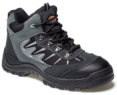 Dickies Men's Storm S1-P Safety Trainers FA23385A Grey/Black 9 UK, 43 EU Regular - EN safety certified