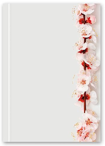 Motif Paper – Stationary Paper Cherry Blossoms 20 Sheets DIN A4