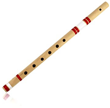 Einzigartige Geburtstagsgeschenkideen 43,2 cm authentische indische Bambusflöte in G-Schlüssel-Fipple Holzblättchen Musikinstrument Blockflöte Traditionelle Bansuri