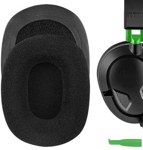 Geekria Comfort Ersatz-Ohrpolster aus Velours für Turtle Beach Ear Force Recon 50/50P/60P/100/150/200/320, Camo Call of Duty Advanced Warfare Gaming-Kopfhörer, Schwarz