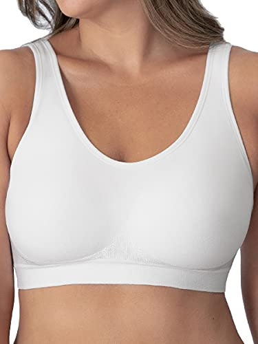 Shapermint Truekind Compression Wirefree High Support Bra for Women Small to Plus Size Everyday Wear, Exercise and Offers Back Support White