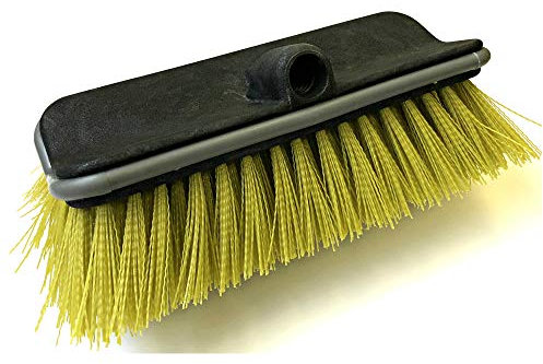 DOCAZOO Telescopic Pole for Cleaning - Window Cleaning Kit, Ceiling Cleaning, Feather Duster, Snow Removal, Window Squeegee, High Reach Indoor & Outdoor Kit - (Head Only - Hard Bristle Brush)