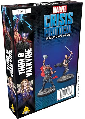 Atomic Mass Games - Marvel Crisis Protocol: Character Pack: Thor and Valkyrie, Miniatures Game, Ages 10+, 2+ Players, 45 Minutes Playing Time