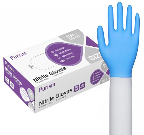 Daddy's Choice Disposable Blue Nitrile Gloves, Size Large, No Latex, No Powder, Safe Working Gloves, House Cleaning gloves,100pcs (Large)