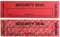 TamperSeals Group - 100 Stück No Transfer Manipulationssichere Sicherheits-Garantie Void Etiketten/Aufkleber/Sicherheitssiegel (rot, 2,5 x 8,5 cm, Seriennummern)