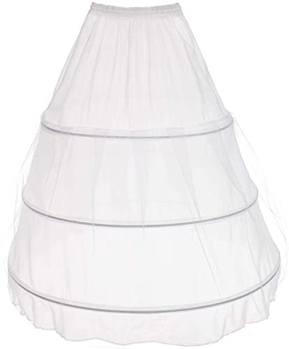 RULTA Reifrock 3 Ring verstellbar, Underskirt Unterrock, Petticoat Krinoline, verfügbar Größen (3hoops)