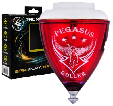 SPACE TROMPOS - Pegasus Punta Roller, Color Rojo, Incluye Cuerda