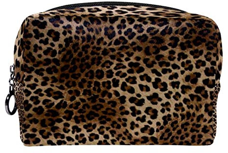 Kosmetiktasche für Frauen, Make-up-Taschen, geräumige Kulturtasche, ReisegeschenkVintage Leopardenmuster