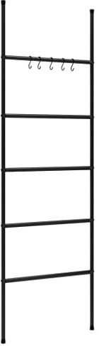 vidaXL Porte-Serviettes échelle à 5 Niveaux Noir 58 x 175 cm Fer