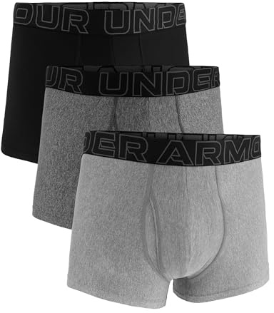 Under Armour Pack de 3 Bóxers Tech Performance para Hombre, Largo de Pierna de 8 cm – Transpirable, Absorbe la Humedad, Tacto Suave, Comodidad Todo el Día
