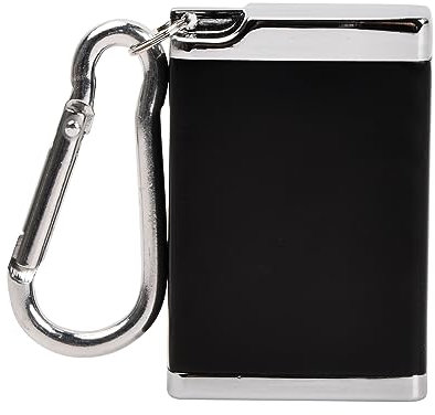 Jinlaili Tragbarer Aschenbecher,Taschenaschenbecher für Unterwegs,Klein Mobiler Aschenbecher,Mini Aschenbecher mit Schlüsselbund,für unterwegs,Reisen,Auto,Camping & Festival (Schwarz)