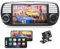 Autoradio Car play per Fiat 500 2007-2016 Bluetooth Android 13, per Fiat 5001DIN Stereo 7 4-Core 16 Go ROM Radio sostegno/NAVI/GPS/WiFi/BT/Radio/TPMS/FM/USB/DAB (nero)