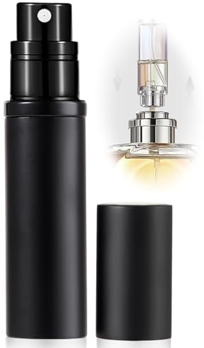 ASADAYS Perfume Atomiser Refillable - 10ml Portable Travel Spray Bottle, Leak Proof Mini Size Perfume Atomizer Bottom Filling, Cologne Dispenser with Men and Women (CA 10ml, Scottish Night Black)