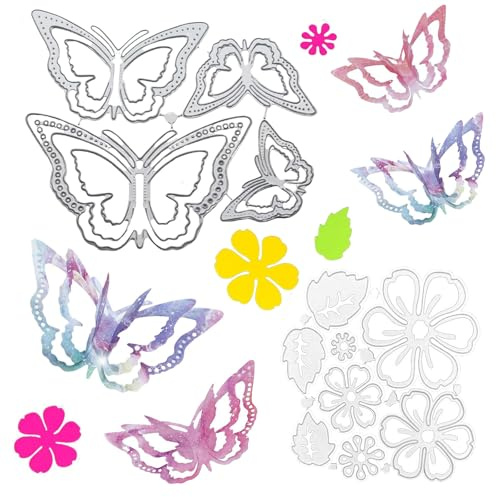 Limeow 2 Juegos Troqueles Scrapbooking Troqueles Corte Troquel Scrapbooking Plantillas Decorativas para Bricolaje Repujado Decorativo Scrapbooking Tarjetería Decoración de Paredes Regalos etc