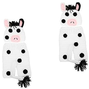 OSALADI 2 Sets Fotoshooting Kleidung Häkel Outfit Zum Fotografieren Jungen Kleidung Kostüm Für Neugeborene Outfit Hosen Für Outfits Foto Requisiten Garn