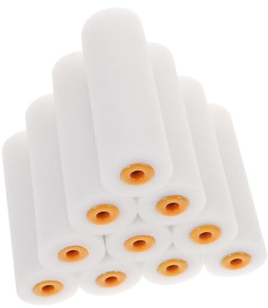 HOMSFOU 10pezzi Rullo Per Pittura Piccolo in Spugna Rulli Per Pittura in Schiuma Ad Alta Densità Da Mini Rulli Per Ricariche Per Per Coperture Per Per Per Pareti Porte Armadietti