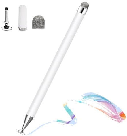 Juguta 1 Stylus, Stylet capacitif Haute sensibilité pour Samsung/Xiaomi/Lenovo/iPhone/Tablette Tactile, Compatible avec iPad Pro/Mini/Air, Capuchon de Couverture magnétique et Embouts de Rechange