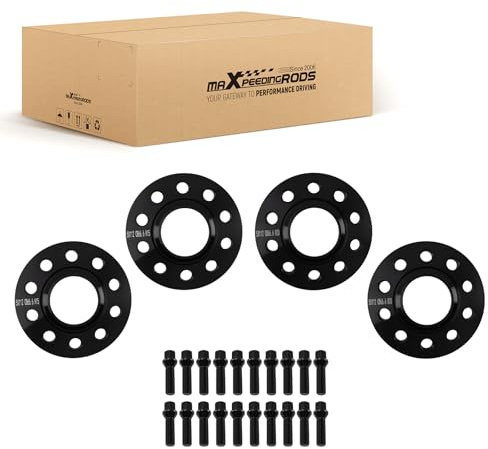 maXpeedingrods 2x15mm + 2x20mm Hub Wheel Spacers for Audi A4 A5 S4 S5 5x112mm Black