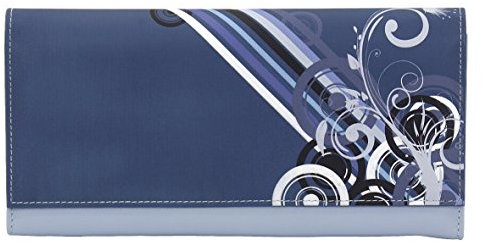 Friedrich|23, Schmuckrolle, 24 x 13 x 3 cm, Druckknöpfe, Ideal für Reisen, Feinsynthetik, Diagona, Blau, 20081-5