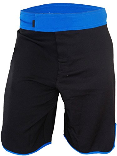 Kid's MMA Shorts (Black/Blue, 14)