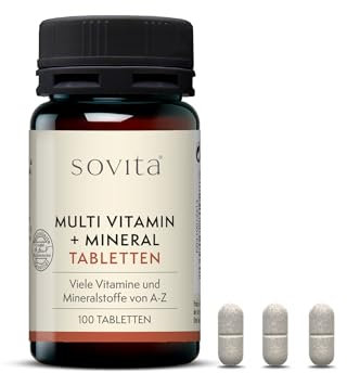 Multi Vitamin + Mineral-Tabletten | Mit wichtigen Vitaminen und Mineralstoffen A-Z | 100 Kapseln