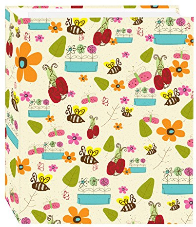 Magnetic Self-Stick 3-Ring Photo Album 100 Pages (50 Sheets), Doodles Design