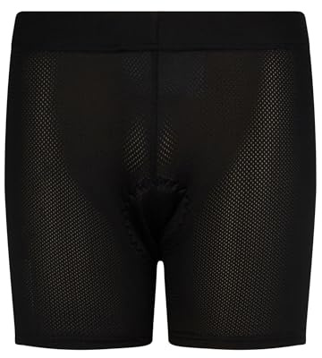 Ziener Kinder NEKINI X-Function Fahrrad-Unterhose/Rad-Innenhose/Mountainbike-Unterwäsche - sehr atmungsaktiv|gepolstert|schnelltrocknend|elastisch, Black, 128