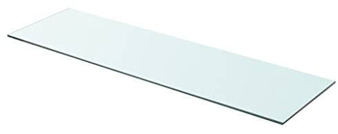 WEMYUFURN Mensola in vetro trasparente, 90 cm x 25 cm, per soggiorno, camera da letto e ufficio