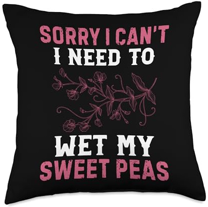 Sweat Pea Flower Accessories Seeds for Planting Sweat Peas Throw Pillow