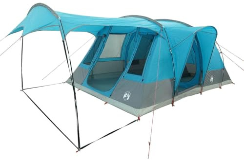 vidaXL Tienda de campaña túnel para 5 Personas Impermeable Azul