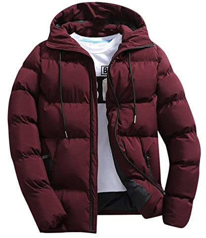 Uwdiohq 40 Cumpleaños Cazadoras De Invierno Hombre Abrigo Chaleco Talla 5Xl Plumon Chaqueta Cortavientos Reflectante Top Ganchillo