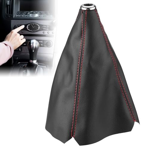Funda antipolvo para pomo de palanca de cambio de coche, protección universal de piel sintética negra, adecuada para la mayoría de los coches