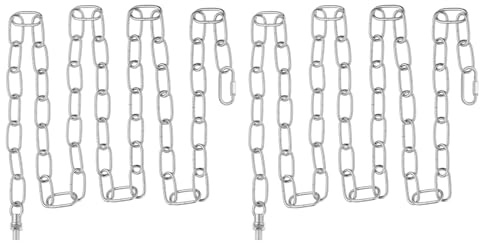 PATIKIL 6 ft Light Fixture Chain, 2 Set Lighting Chain Metal Looping Link with Quick Link Screw Lock Connectors Up to 110 lbs for Pendant Lights Chandeliers Swag Lights, Silver Tone