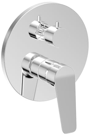 Miscelatore Doccia Incasso Monocomando Aurora In Ottone Cromato A 2 Vie – Rubinetto Doccia A Scomparsa Di Design E Versatilità