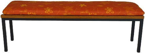 Angerer Freizeitmöbel GmbH Auflage für Gartenmöbel - Bankauflage Made in Germany (Terracotta geblümt, 150 cm)