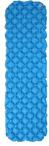 Mountain Warehouse Kompakte Aufblasbare Matte – Leicht, Langlebig, Einfach zu Verpacken und zu Transportieren – Ideal für Herbst, Camping, Wandern, Trekking Blau Einheitsgröße