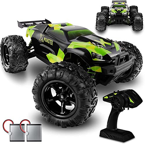 Overmax Macchina Telecomandata Auto RC LED Grandi Dimensioni Velocità fino 45km/h Trazione Integrale 4x4 Senza Ricarica Fino 40 minuti Portata fino 100 metri 2 Batterie (X-MONSTER)