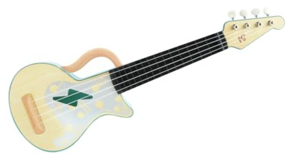 Hape - Instrument de Musique en Bois - Ukulélé Rock'n'Roll avec Partitions - Jouet d'Éveil Musical - Petite Guitare pour Enfant dès 3 Ans - Idée Cadeau Fille et Garçon - Taille Enfant