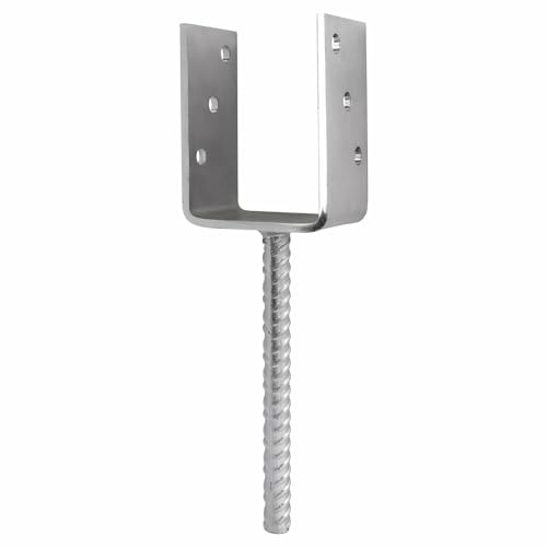SS8® Post Fence 101mm - 4 U Bracket Support Concrete Anchor Heavy Duty - pergola, Decking Spikes