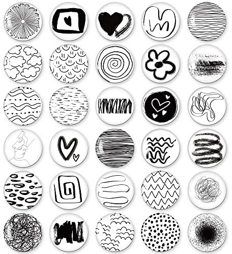 MORCART 30 Stück Magnete lustige Lineare Kunst Kühlschrankmagnete Dekorative für Magnettafel, Kühlschrank, Whiteboard, Küche, Tafeln, Pinnwand Büro Kinder und Erwachsene Geschenk