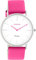 Oozoo Vintage Damen Uhr - Pinke Armbanduhr Damen mit 20mm Lederarmband - Analoge Damen Armbanduhr in rund - C20280