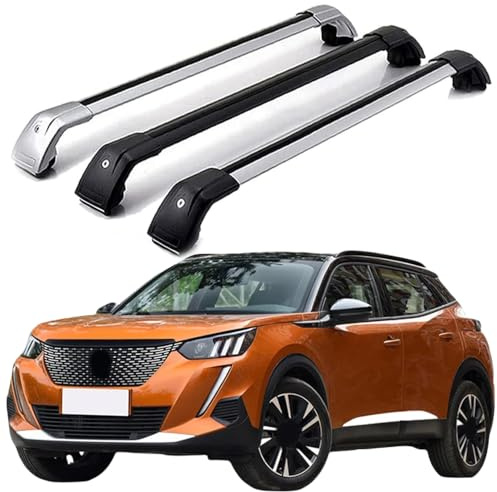 Roof Cross Bars for Peugeot 2008 5 SUV 2020-2023, Car Roof Rack Cross Bars Car Rails Rack Aluminum Cross Bar Rooftop Luggage Carrier Accessories 2PCS,Black