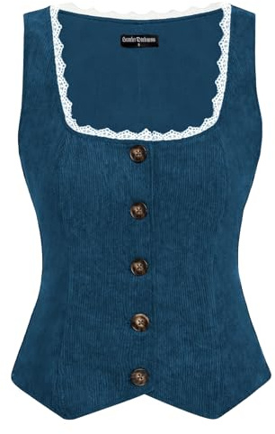 SCARLET DARKNESS Corset Renaissance vintage en velours côtelé pour femme